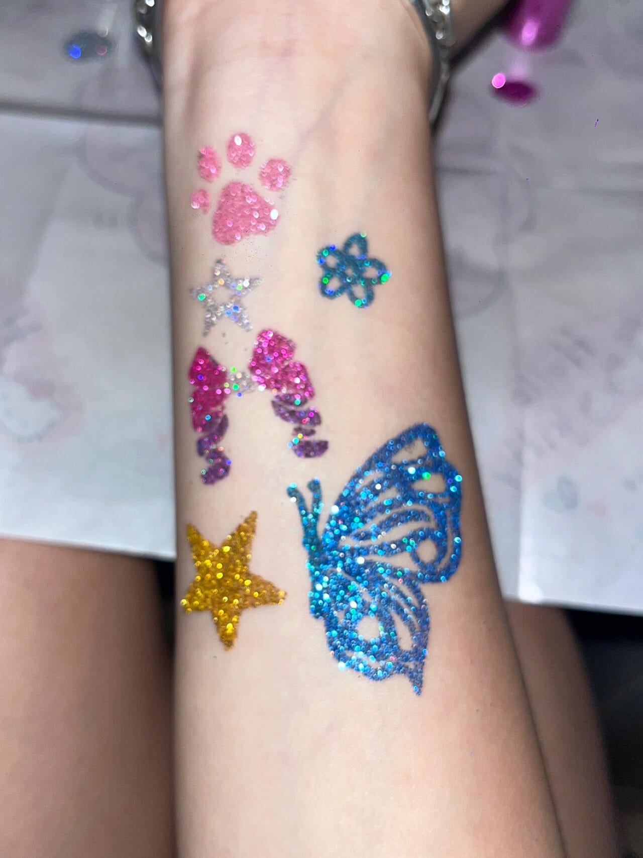 Glitterwave Dream Temporary Tattoo - Glitter & Tool Included