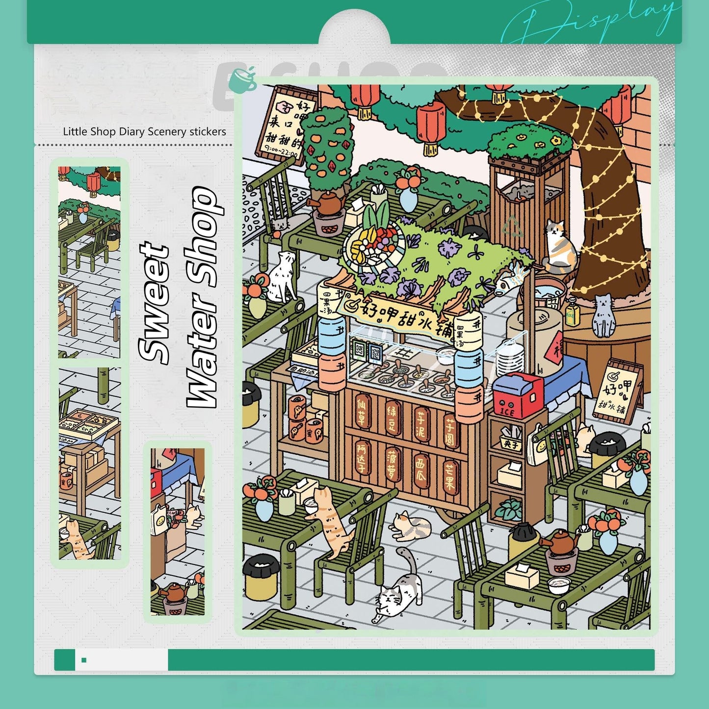 Little Shop Diary 3D Sticker | 3 Cute Miniature Scenes