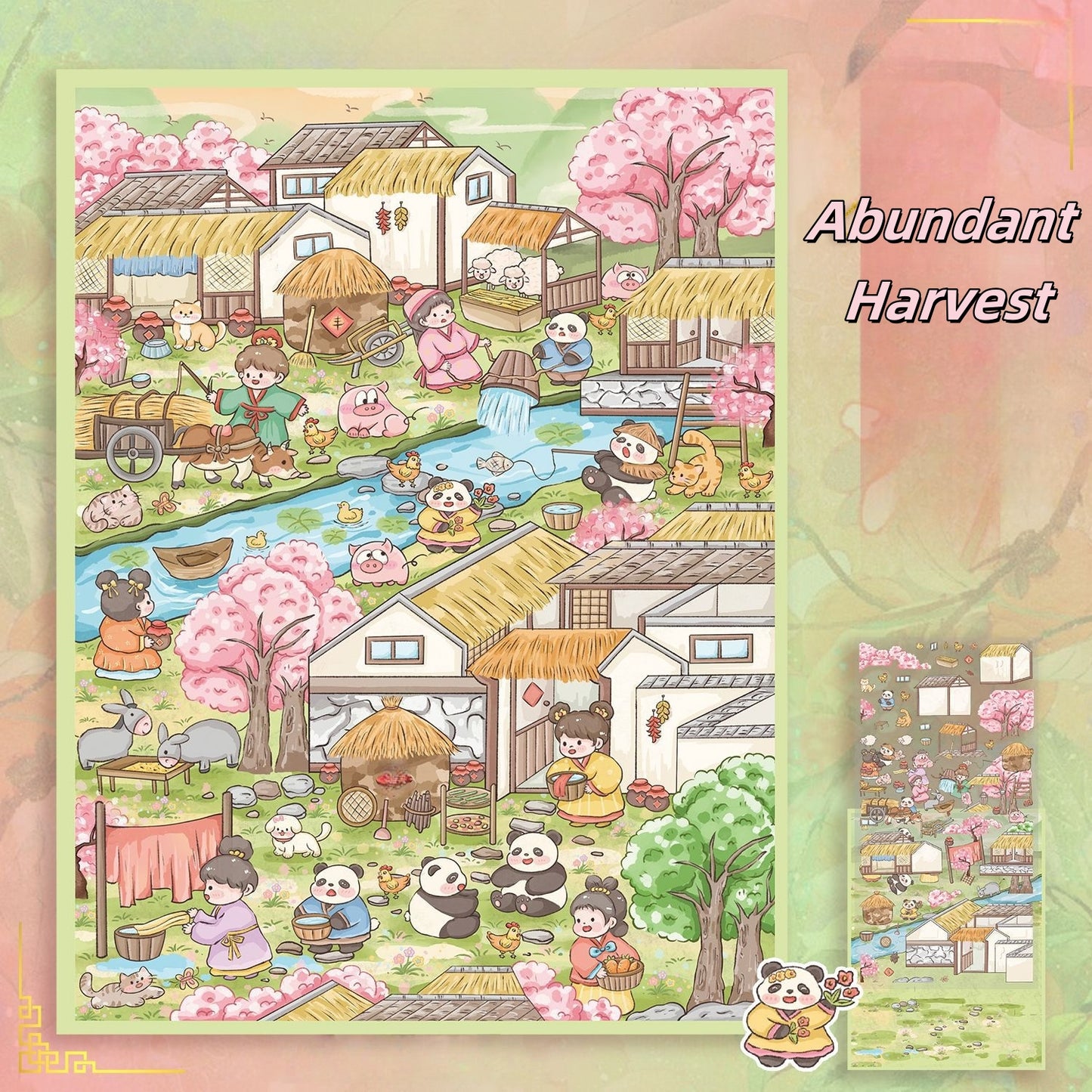 Whimsical Dreams 3D Sticker | 4 Cute Miniature Scenes