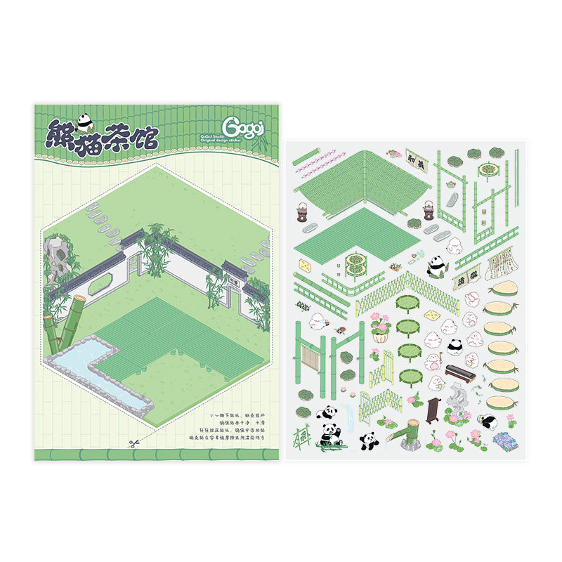 Gogoj Studio 3D Sticker | 2 Cute Miniature Scenes
