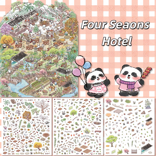 Mystic Dwellings 3D Sticker | 4 Cute Miniature Scenes