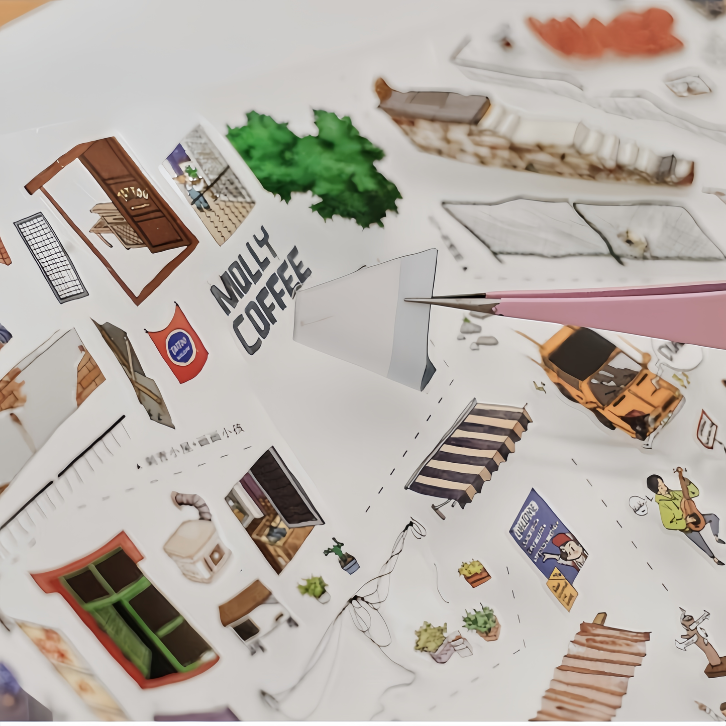 Sky Island 3D Sticker | 4 Cute Miniature Scenes