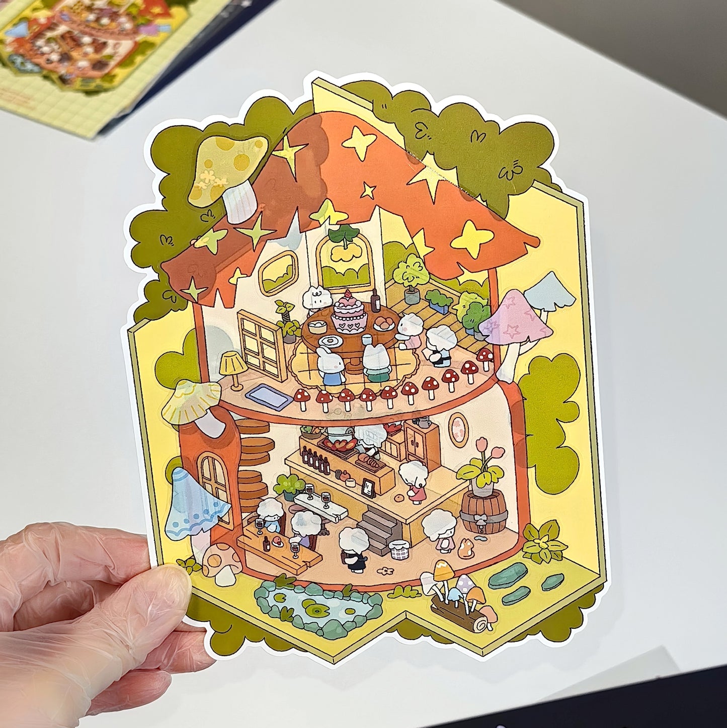 Whimsical Dreamland 3D Sticker | 3 Cute Miniature Scenes