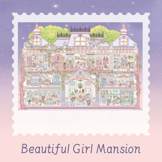 Beautiful Girl Mansion 3D Sticker