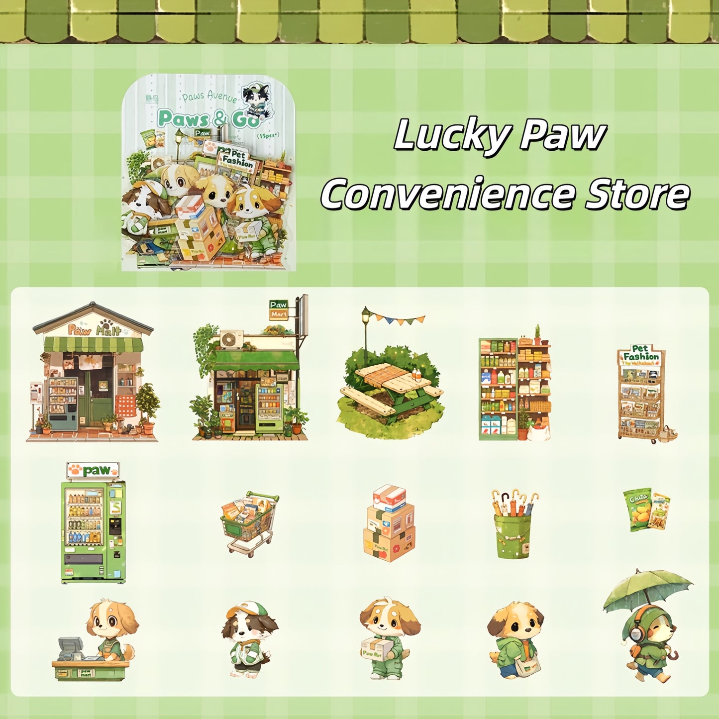 Paws Avenue 3D Sticker | 6 Cute Miniature Scenes