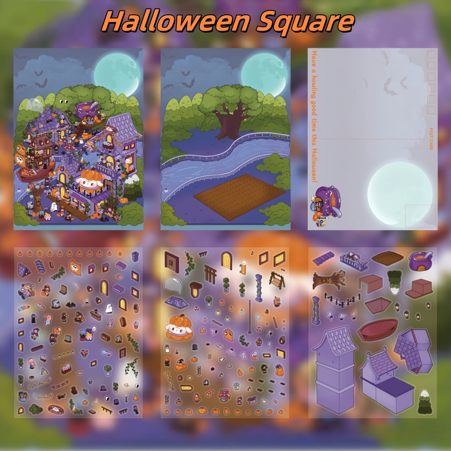 Whimsical Adventure 3D Sticker | 6 Cute Miniature Scenes