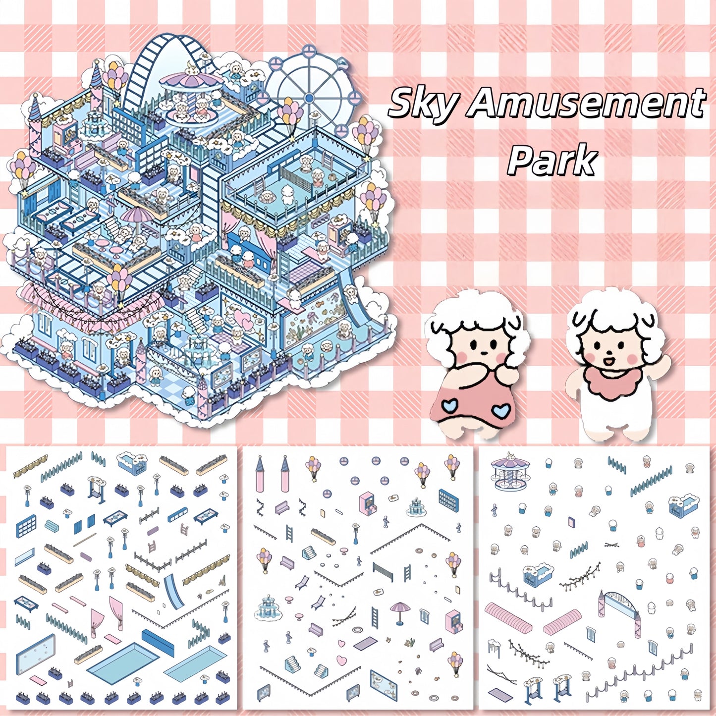 Mystic Dwellings 3D Sticker | 4 Cute Miniature Scenes