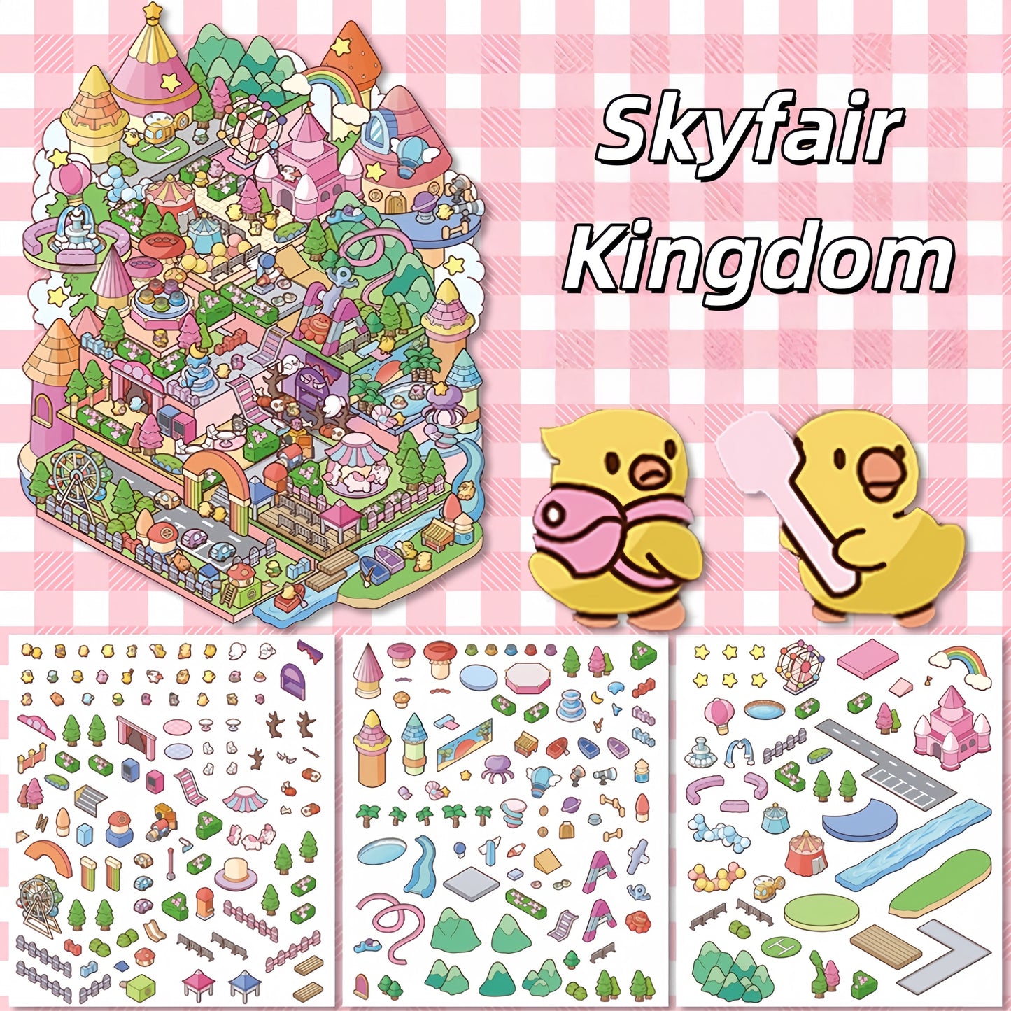 Mystic Dwellings 3D Sticker | 4 Cute Miniature Scenes