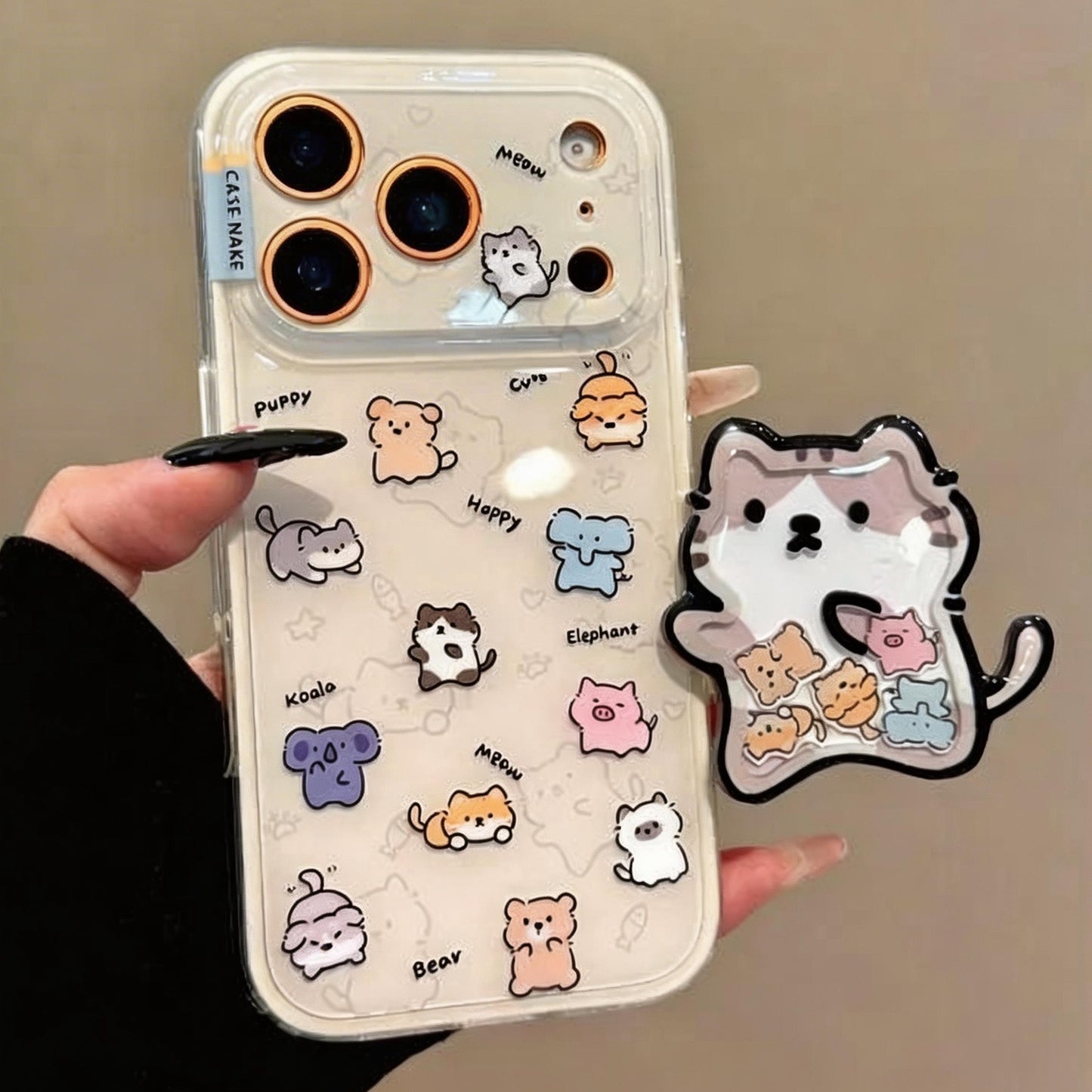 Cat Wobble Magnetic Stand Acrylic Phone Case