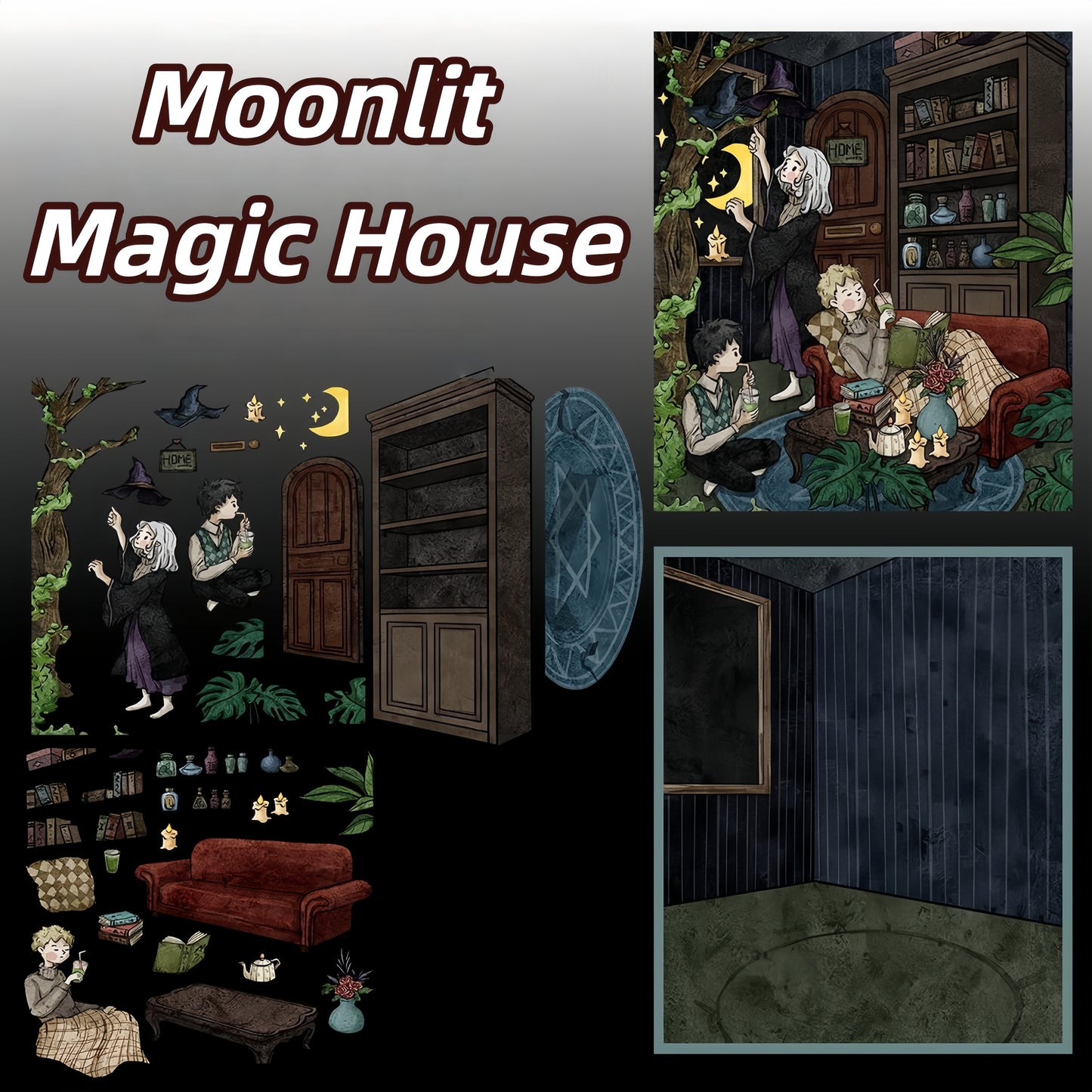 Magic Daily Life 3D Sticker | 4 Cute Miniature Scenes