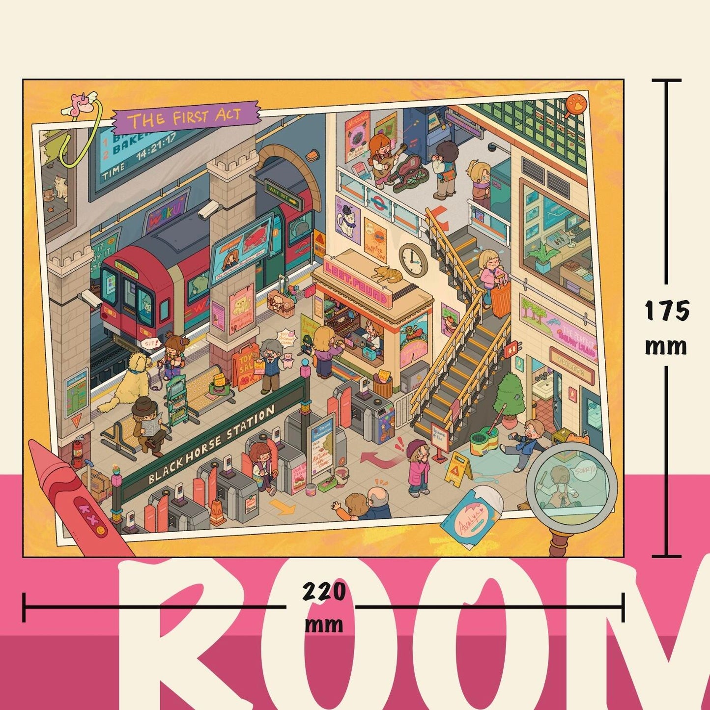 Dreamy Life 3D Sticker | 4 Cute Miniature Scenes