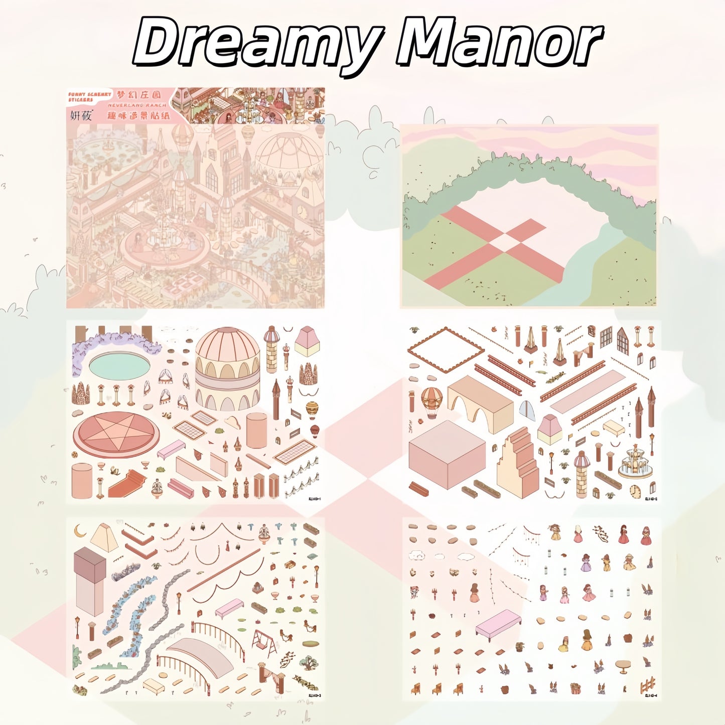 Tiny Dreamscape 3D Sticker | 4 Cute Miniature Scenes