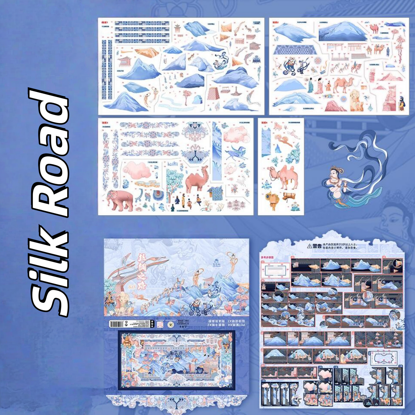 Winter Love Song 3D Sticker | 3 Cute Miniature Scenes