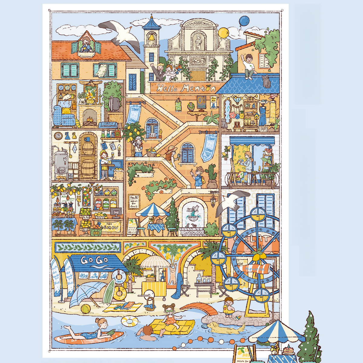 Lemon Town 3D Sticker