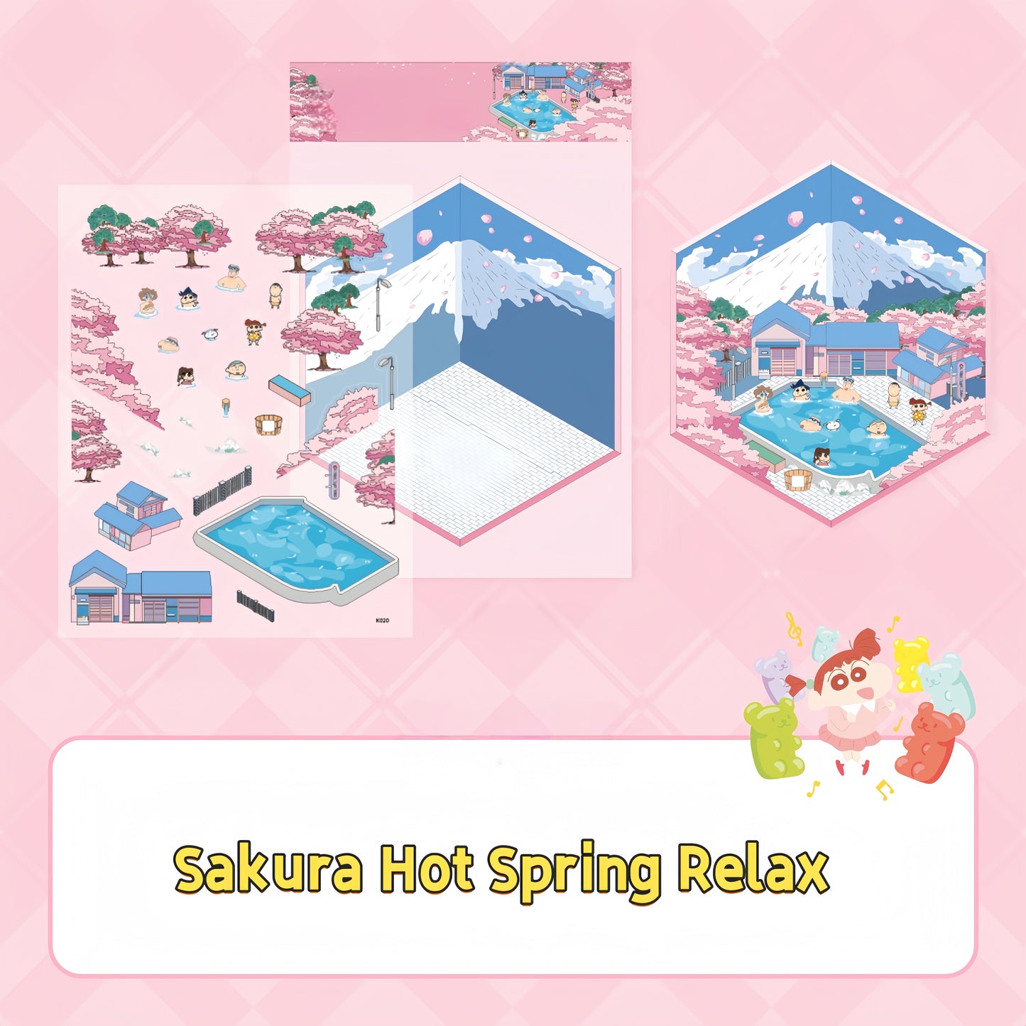 Shin-chan’s Colorful Days 3D Sticker | 8 Cute Miniature Scenes