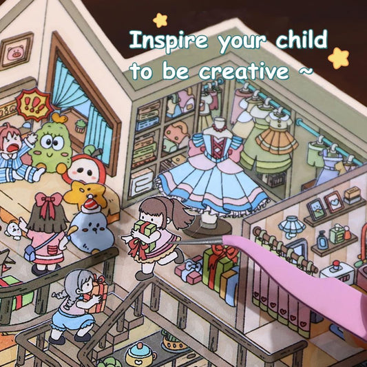 Dream House 3D Sticker | 2 Cute Miniature Scenes