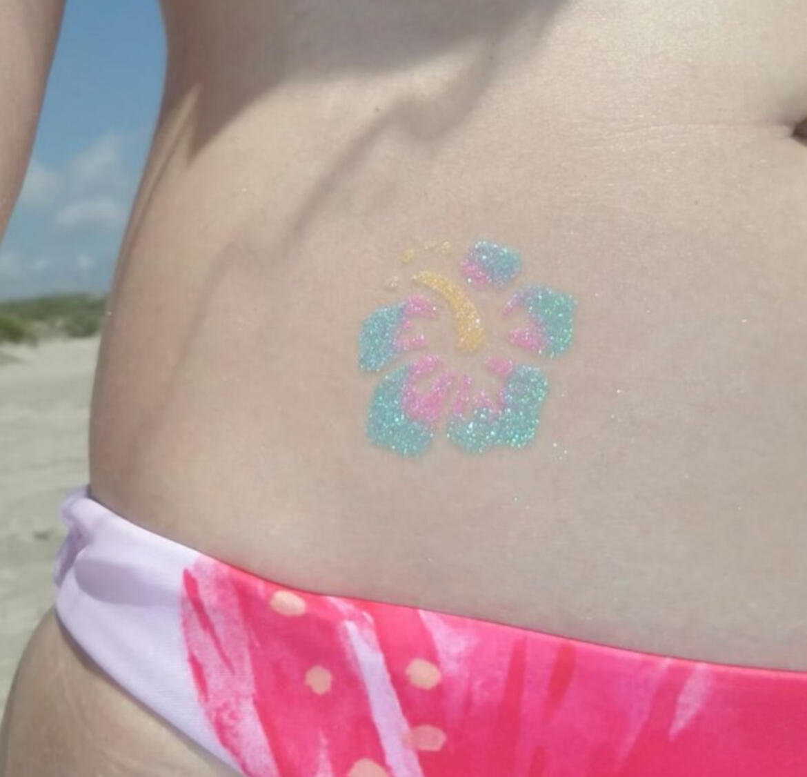 Glitterwave Dream Temporary Tattoo - Glitter & Tool Included