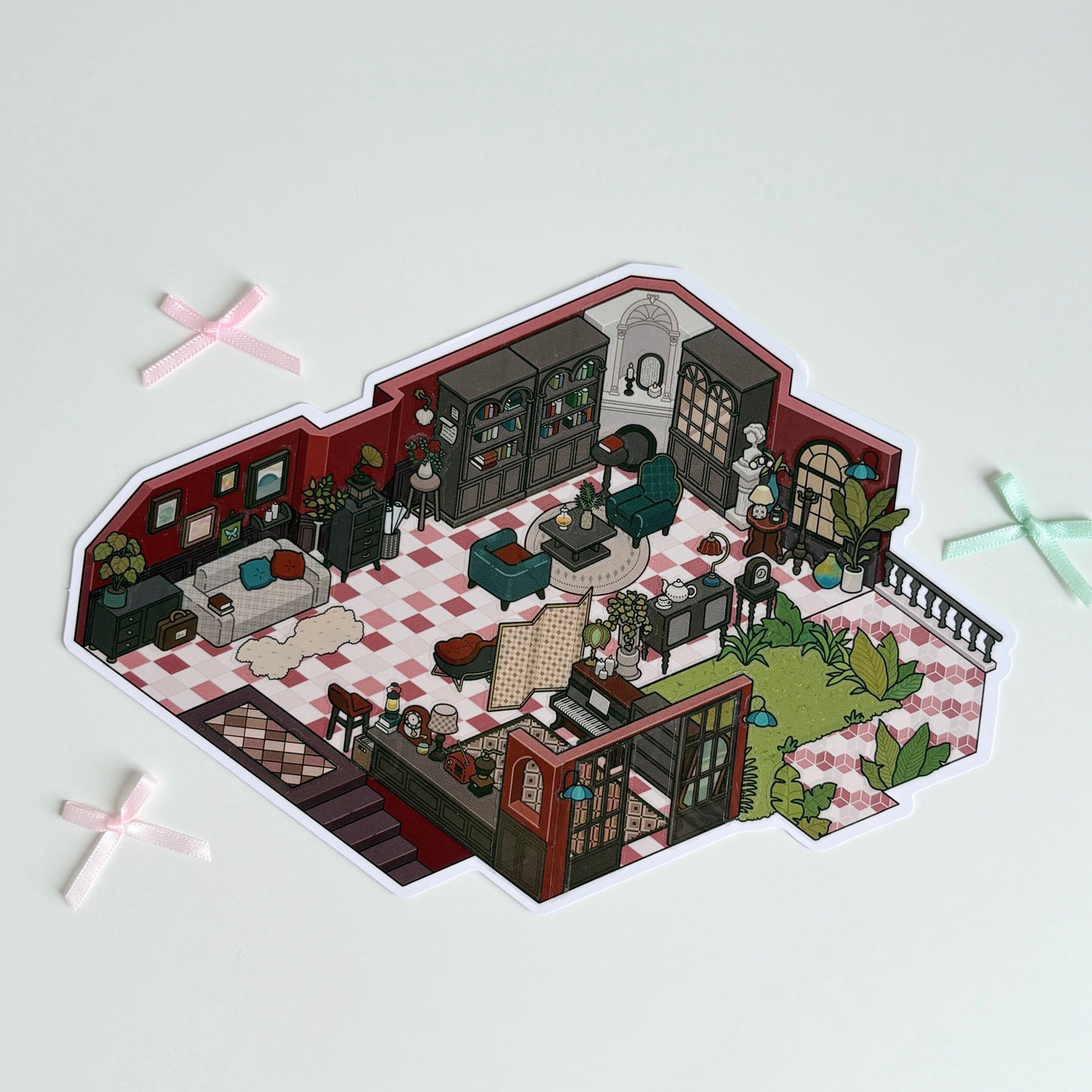 Poetic House 3D Sticker | 4 Cute Miniature Scenes