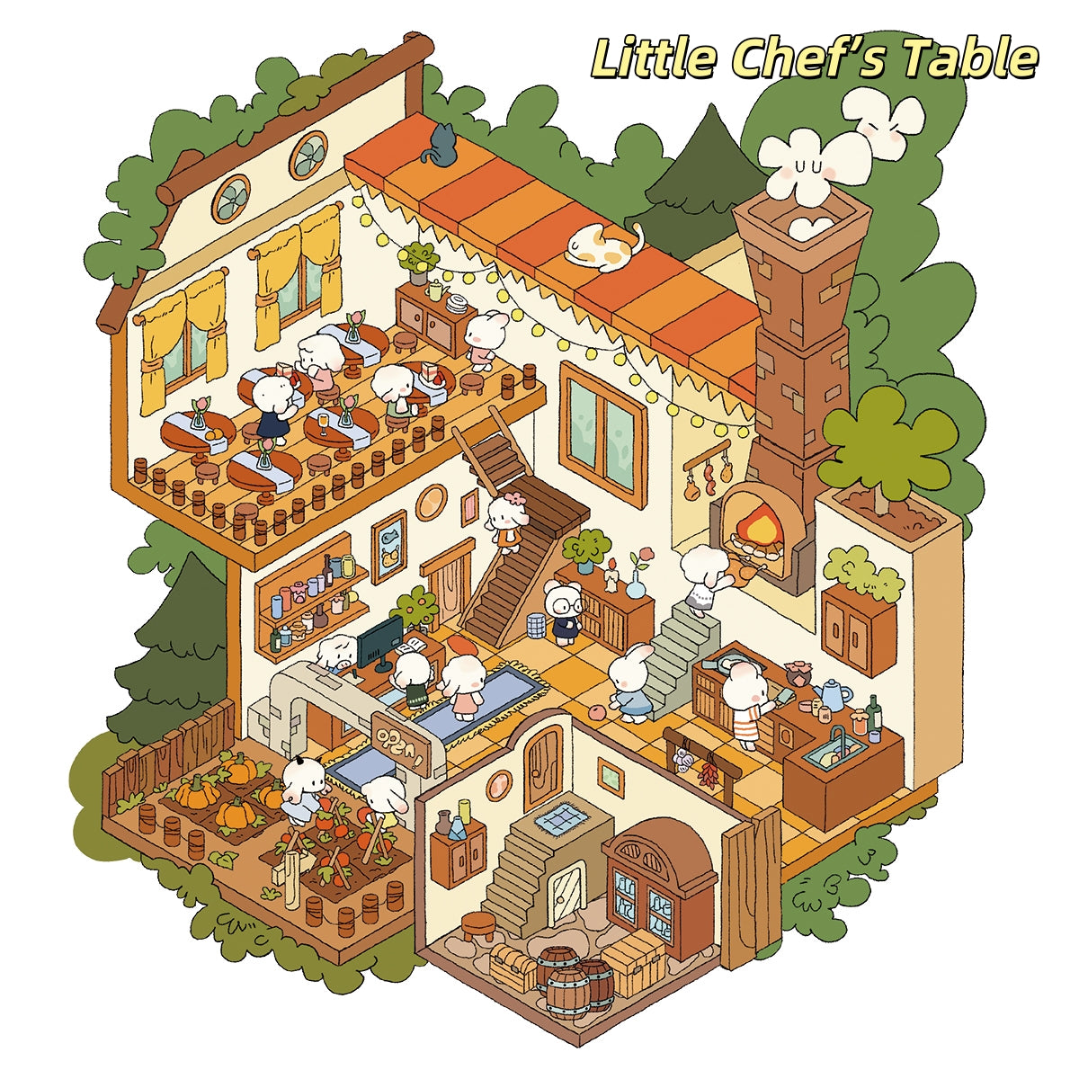 Bobo's Daily Life 3D Stickers | 4 Cute Miniature Sticker