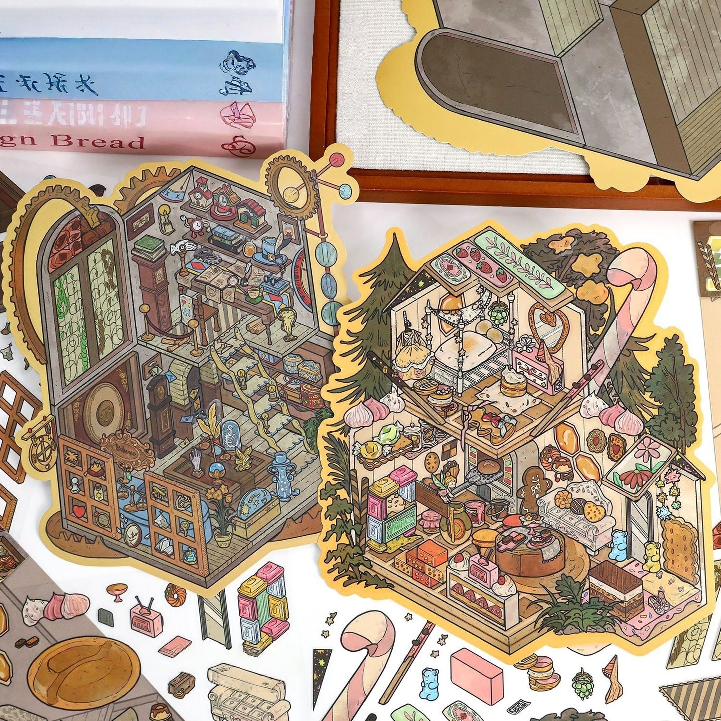 Mystic Hidden Chamber 3D Sticker | 2 Cute Miniature Scenes