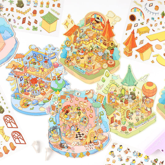 Fairy Tales 3D Sticker | 4 Cute Miniature Scenes