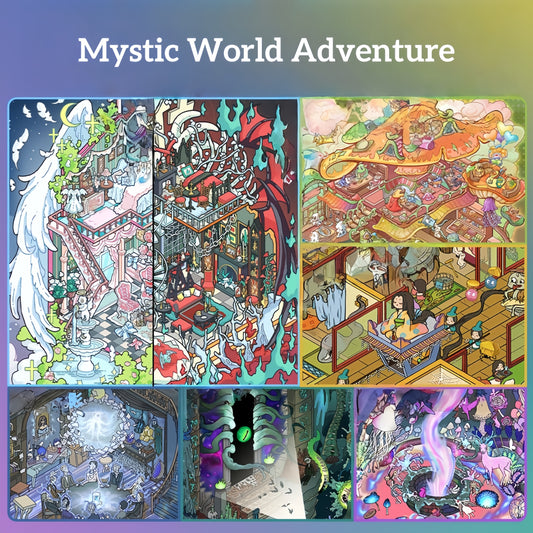 Mystic World Adventure  3D Sticker | 4 Cute Miniature Scenes