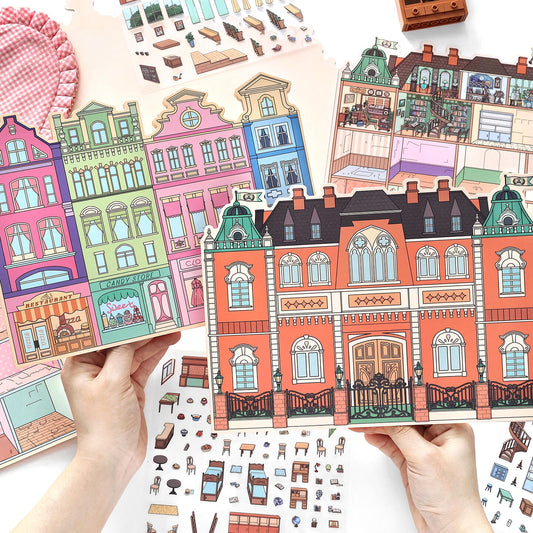 Colorful Cubicles 3D Sticker | 2 Cute Miniature Scenes