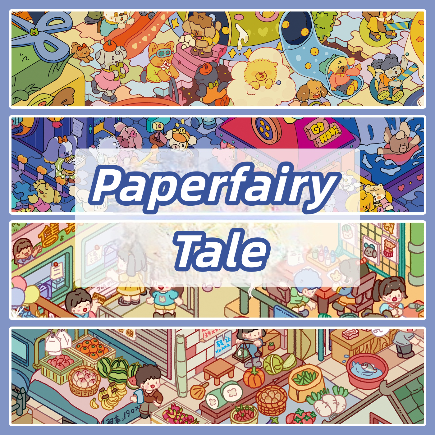Paperfairy Tale 3D Sticker | 4 Cute Miniature Scenes