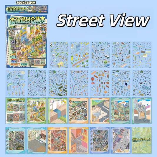 Street View 3D Sticker Book