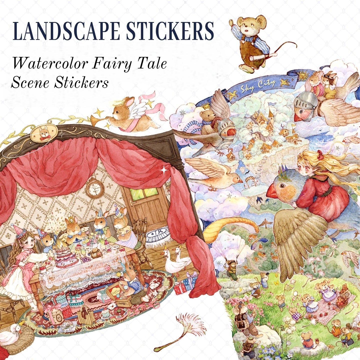 Fairytale World 3D Sticker | 2 Cute Miniature Scenes