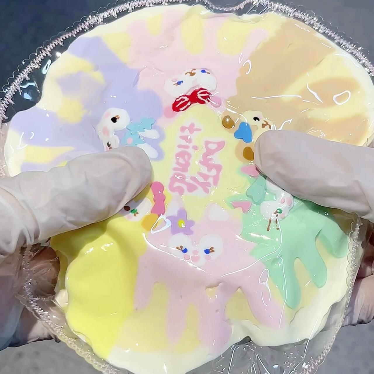 Doll Family Hand-Painted Cake Squishy