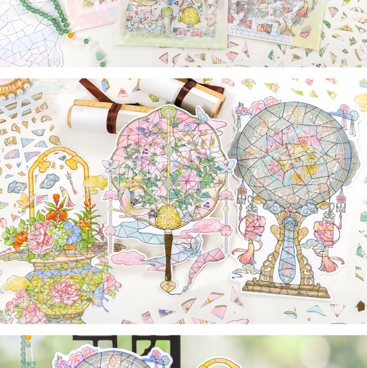 Antique Restoration 3D Sticker | 3 Cute Miniature Scenes