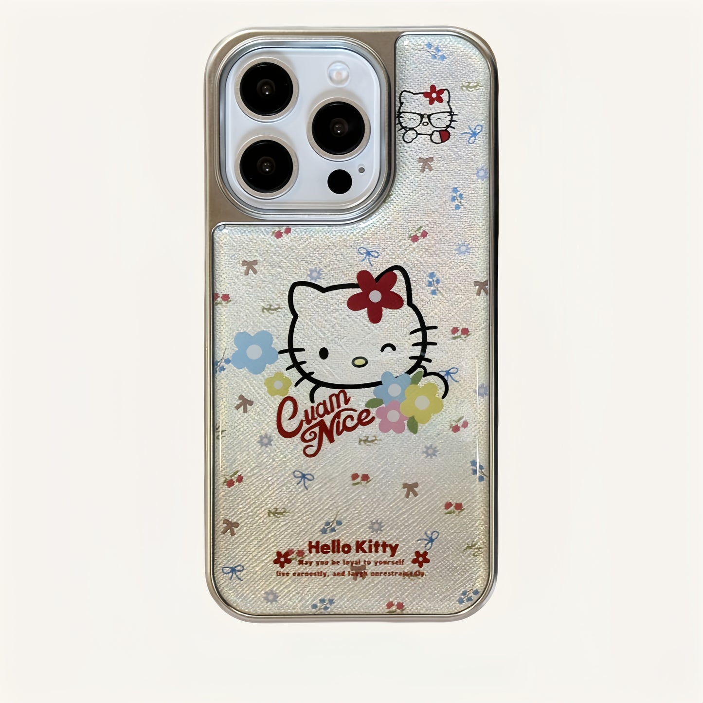 Kitten and Flowers Acrylic Phone Case