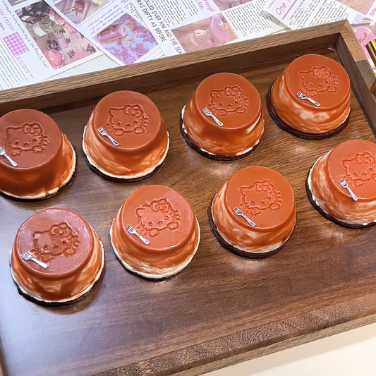 Kitty Choco-Caramel Pudding Squishy