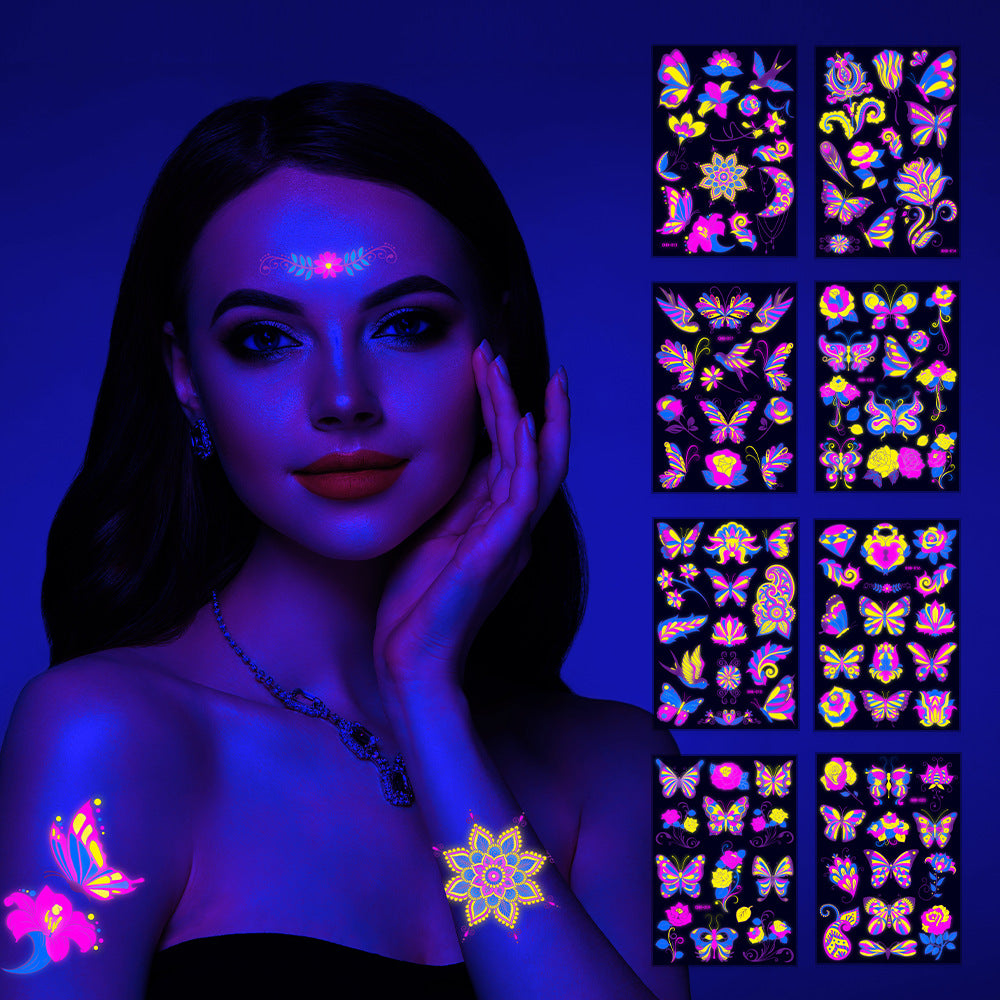 Fairy Flora UV Reactive Temporary Tattoo