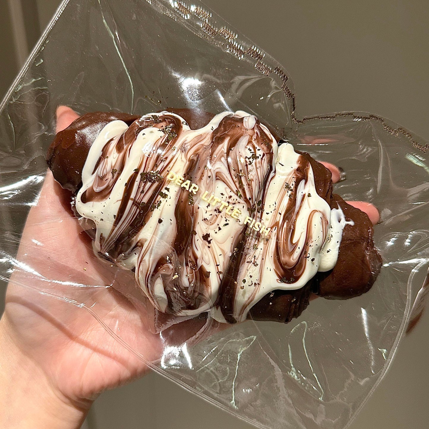 Meteor Swirl Chocolate Croissant Squishy