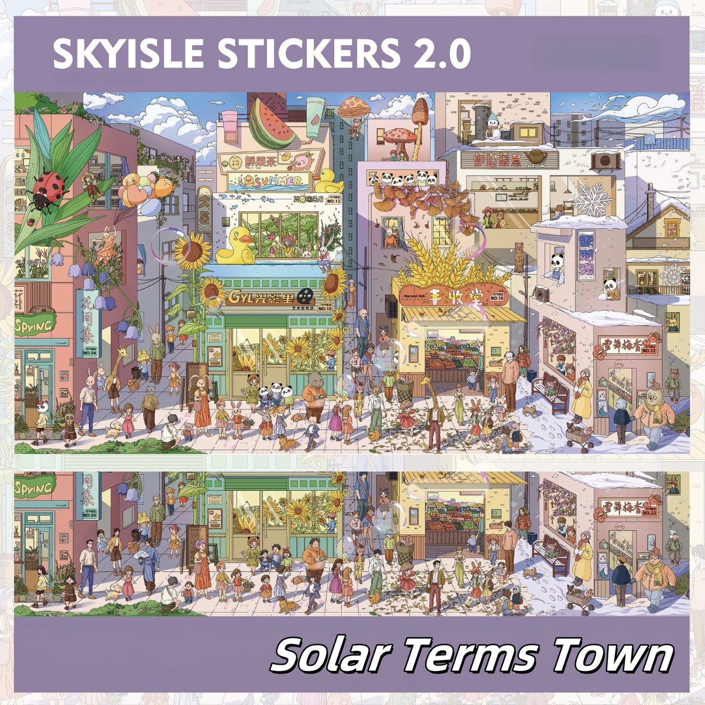 Whimsical Life 3D Sticker | 6 Cute Miniature Scenes