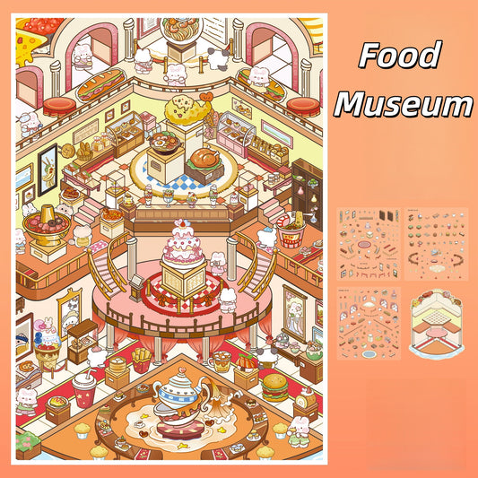 Whimsical World 3D Sticker | 2 Cute Miniature Scenes