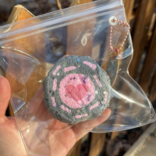 Dusty Pink Vinyl Double-Decker Toast Squishy