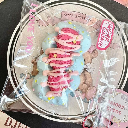 Blue Strawberry Cream Bar Squishy