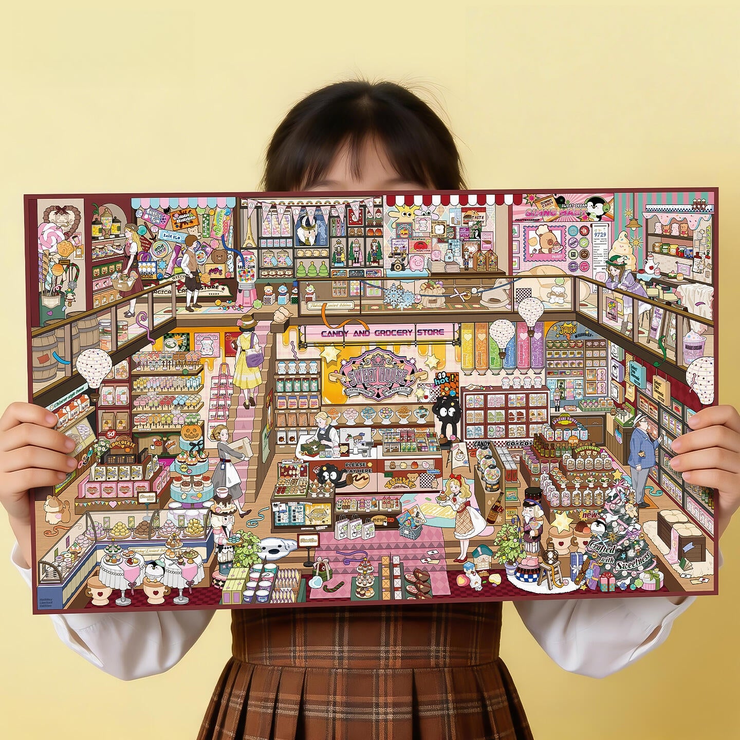 Shelf Display 3D Sticker | 2 Cute Miniature Scenes