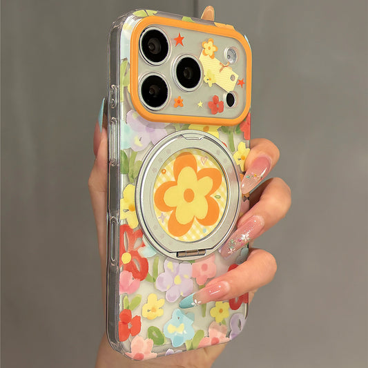 Colorful Flowers Stand Acrylic Phone Case