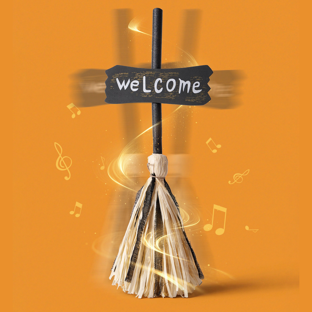 Halloween Witch's Broom Electric Toy