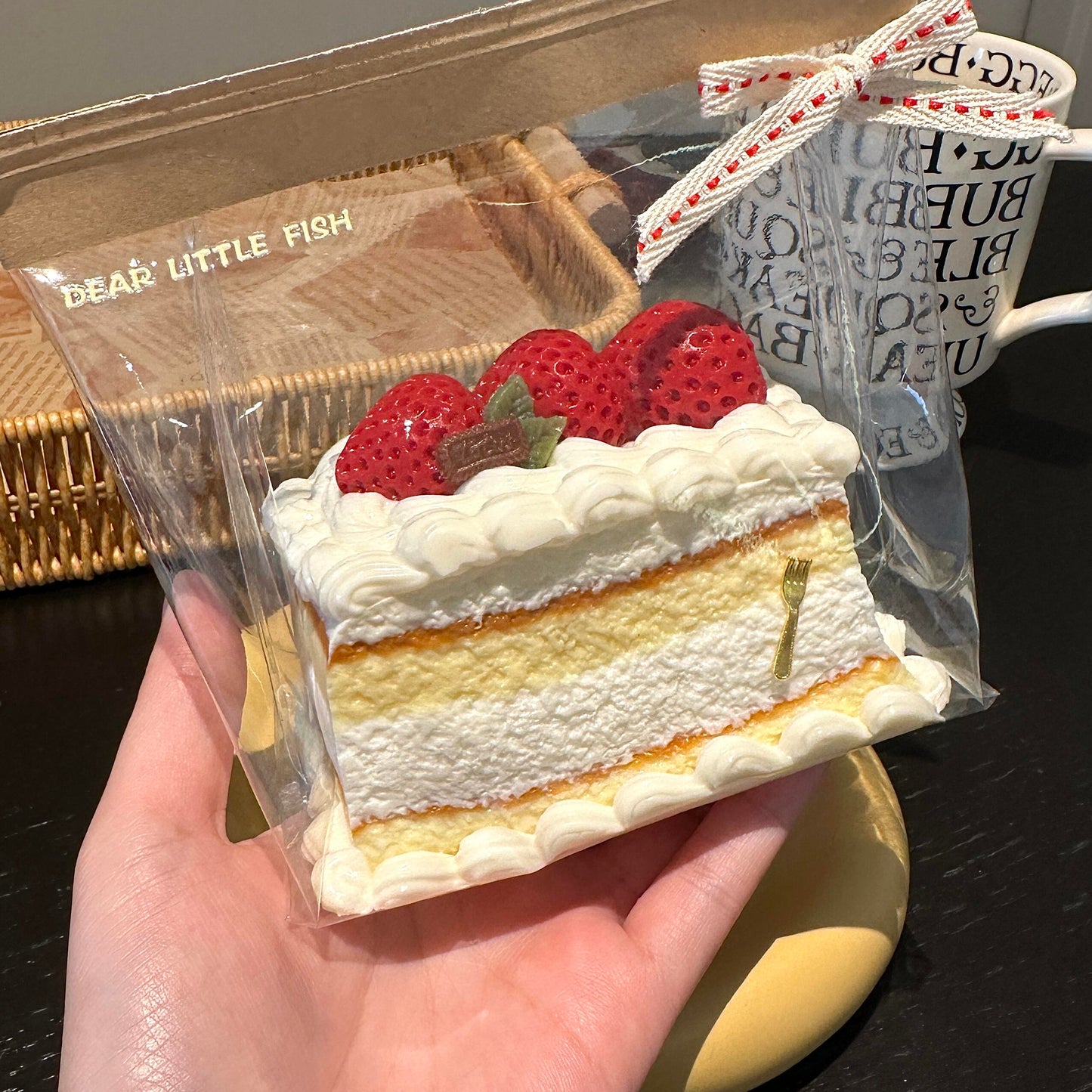 Strawberry Cream Box Cake Squishy