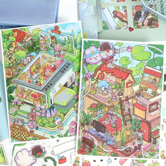 Little Wonder Rooms 3D Sticker | 2 Cute Miniature Scenes