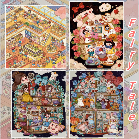 Fairy Tale 3D Sticker | 4 Cute Miniature Scenes