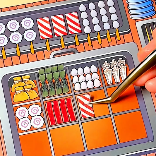 Food Shop 3D Sticker Book