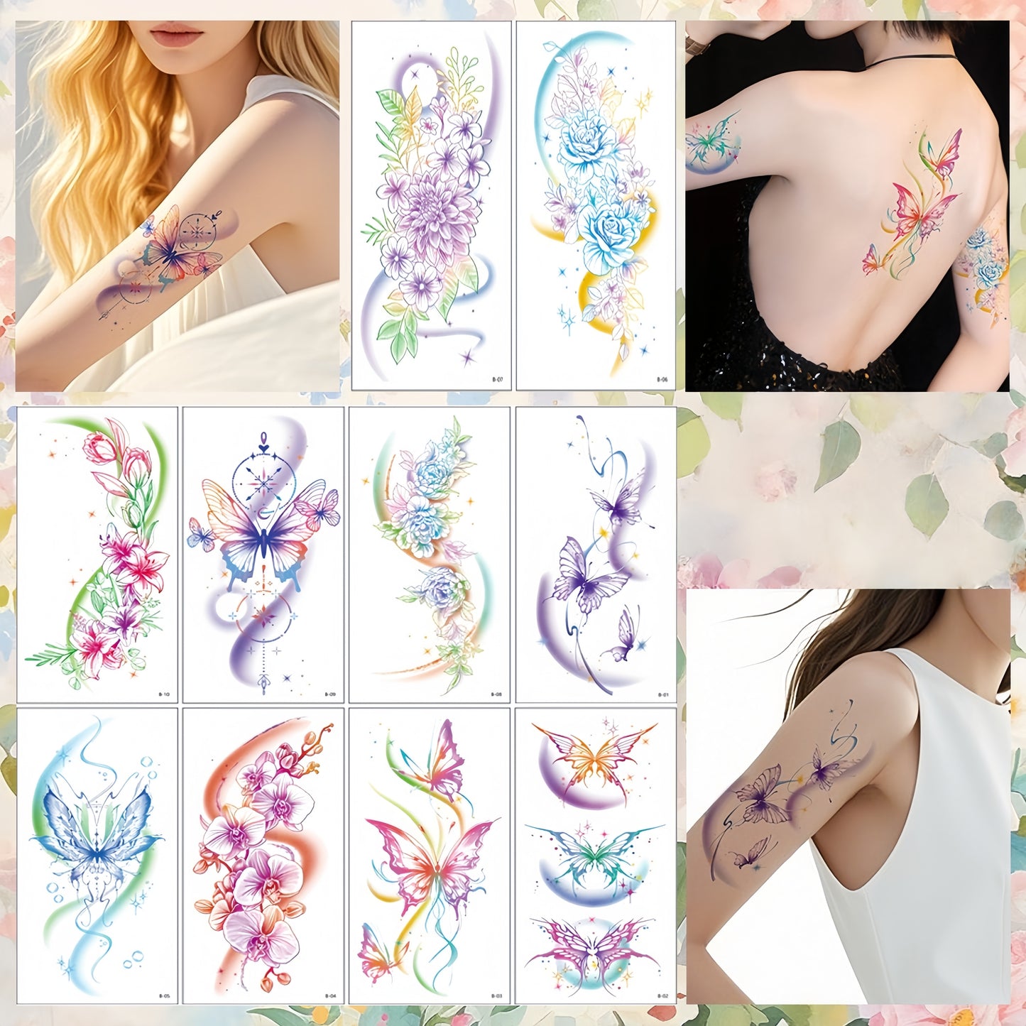 Garden Whispers Temporary Tattoo