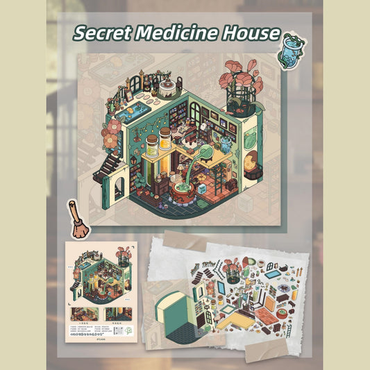 Magic Home 3D Sticker | 3 Cute Miniature Scenes