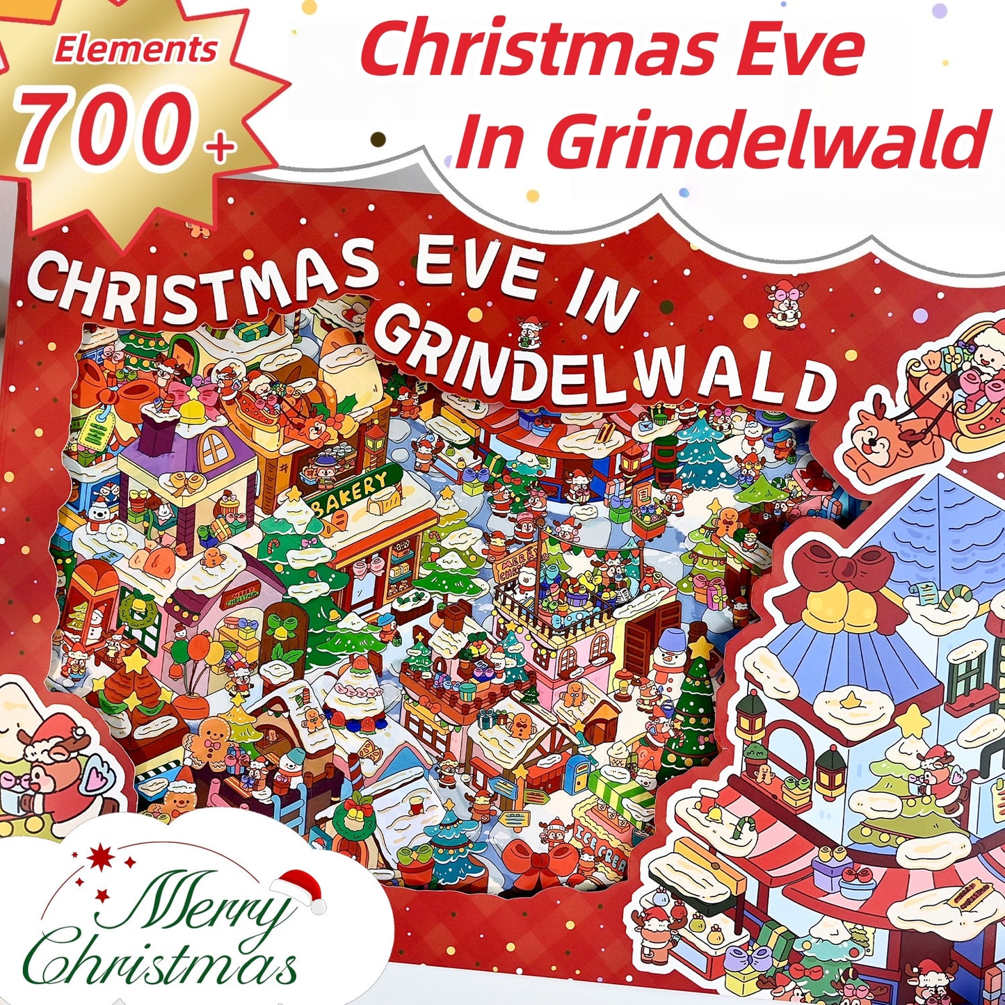 Christmas Eve In Grindelwald 3D Sticker